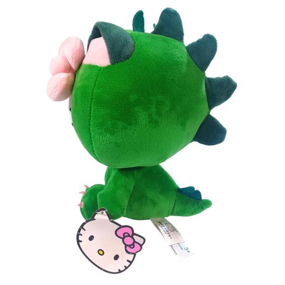 Hello Kitty Plush In Green Dinosaur Costume With Pink Bow & Tags - Picture 3 of 5